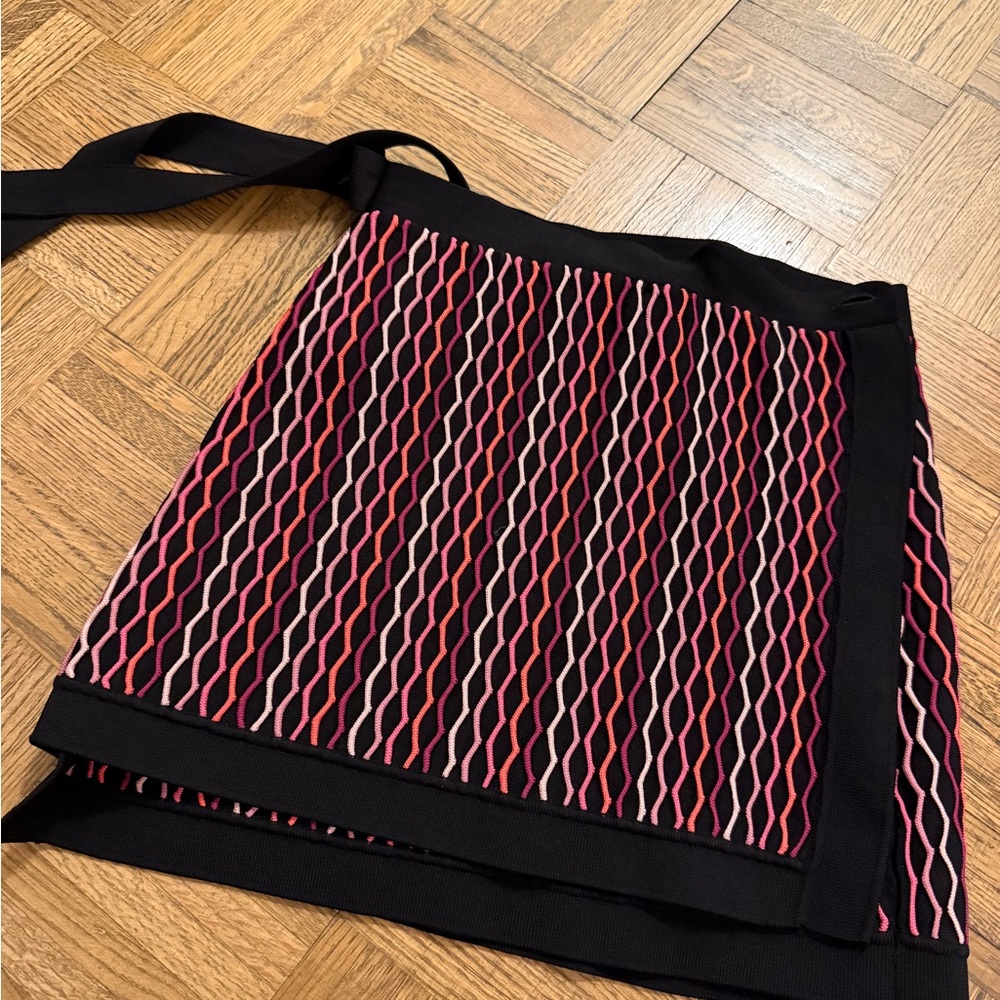 NBD Black and Pink Mini Skirt